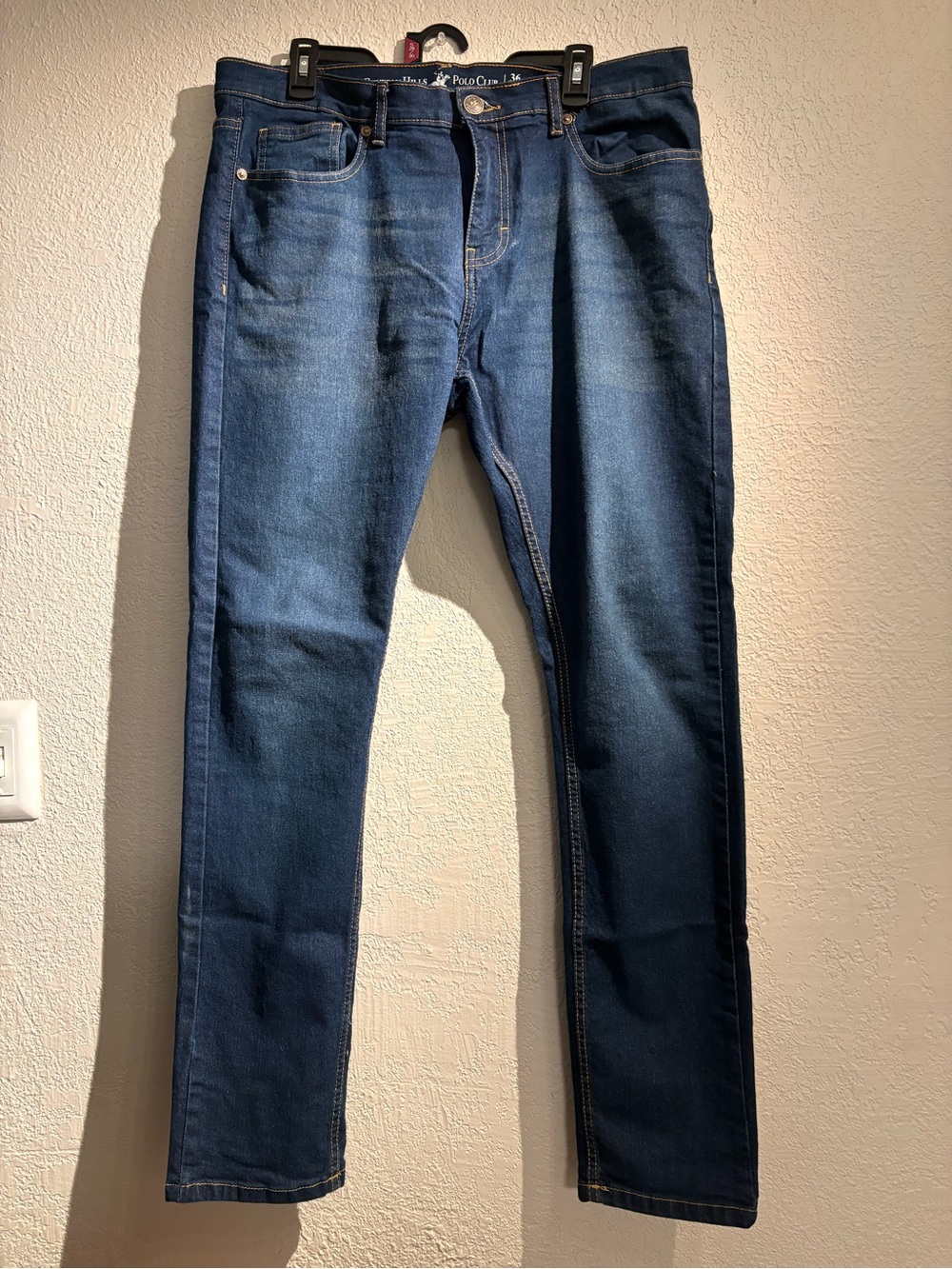 Men's Slim Fit Dark Blue Jeans
